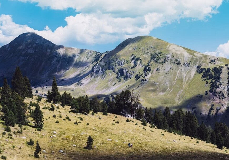 Paisaje de los Pirineos en la zona de la comarca del Ripollès