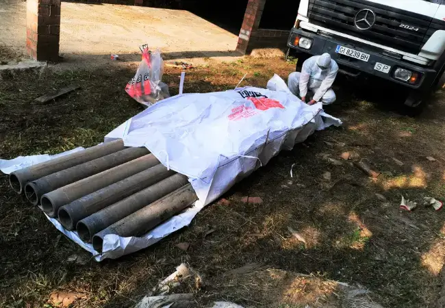 Retirada de gotelé con amianto por operarios certificados