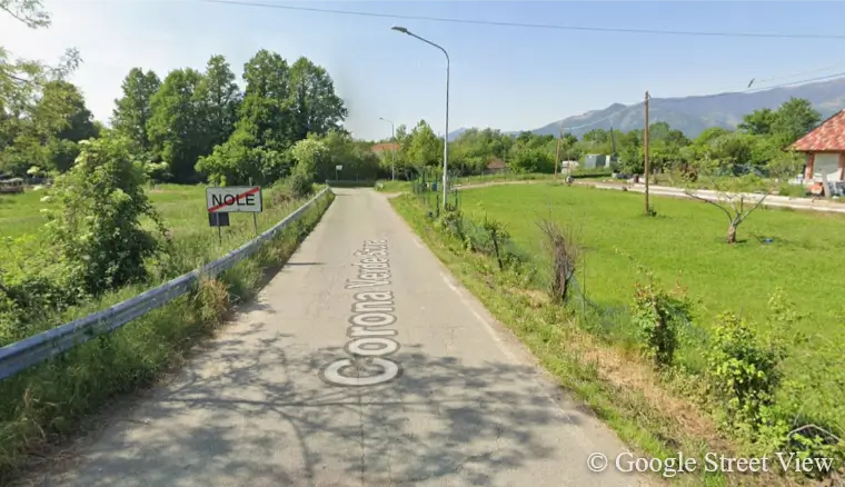 Imagen de Google Street View de la Vía Amianto en Nole (Italia)